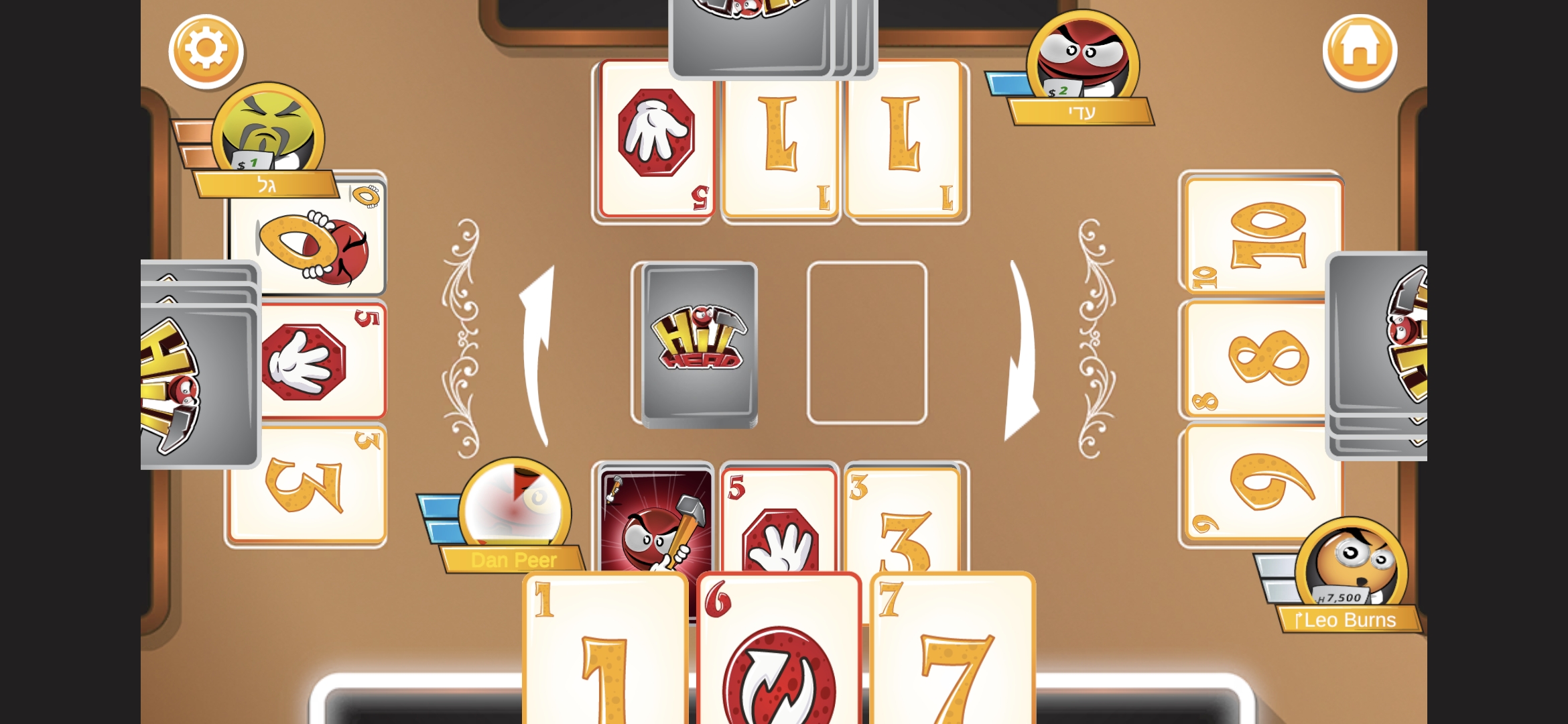 Gameplay — brown table